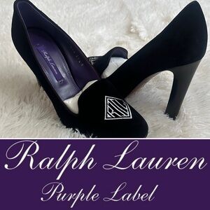 Ralph Lauren Purple Label’ Made In Italy, Marion Black Velvet Pumps